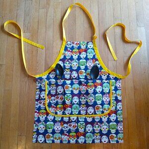 Day of the Dead Brilliant 100% Cotton 2-Pocket Apron